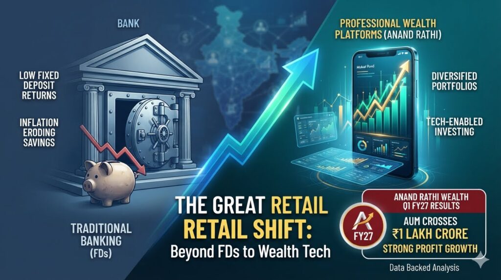 Indian retail investors shifting capital from bank fixed deposits into managed mutual fund wealth management trends India personal finance