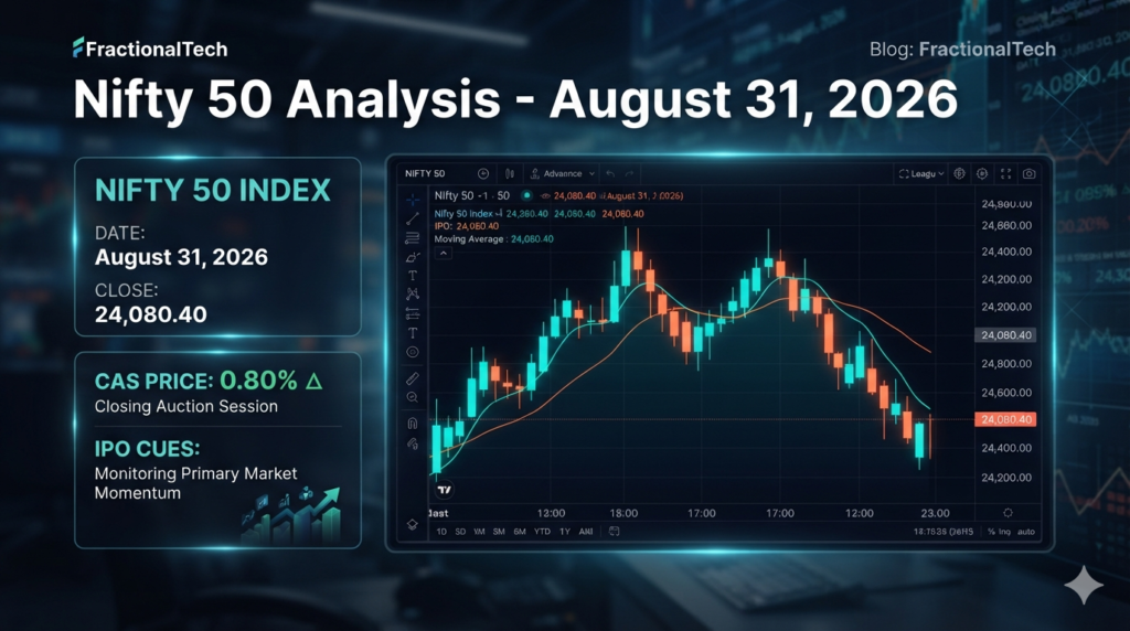 Stock trading chart displaying technical candlestick price movement and volume analysis.